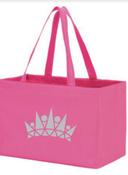 Rhinestone Crown Tote (Black or Pink)